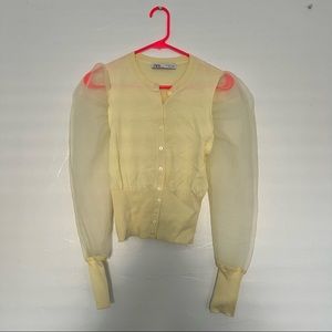 Zara Cardigan/Jacket with Organza Sleeves